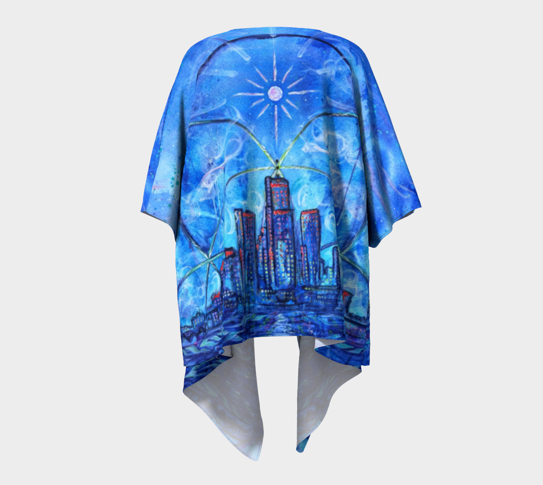 "Prosperity Abounds From Within" Draped Kimono