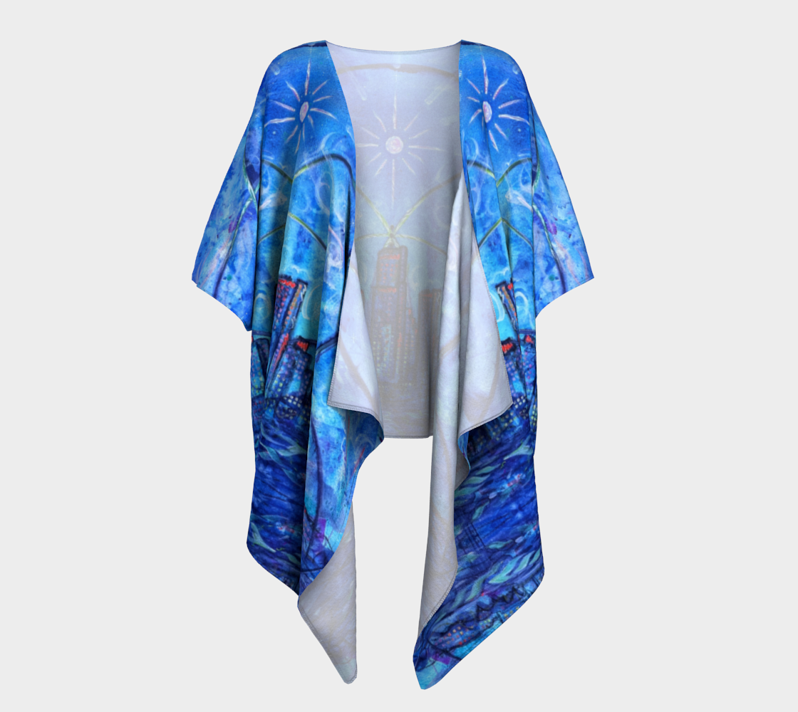 "Prosperity Abounds From Within" Draped Kimono