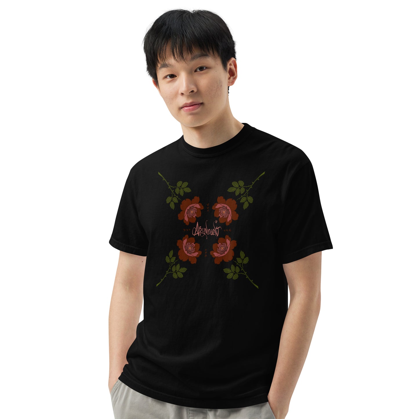 "Abundant Roses" Cotton T-shirt