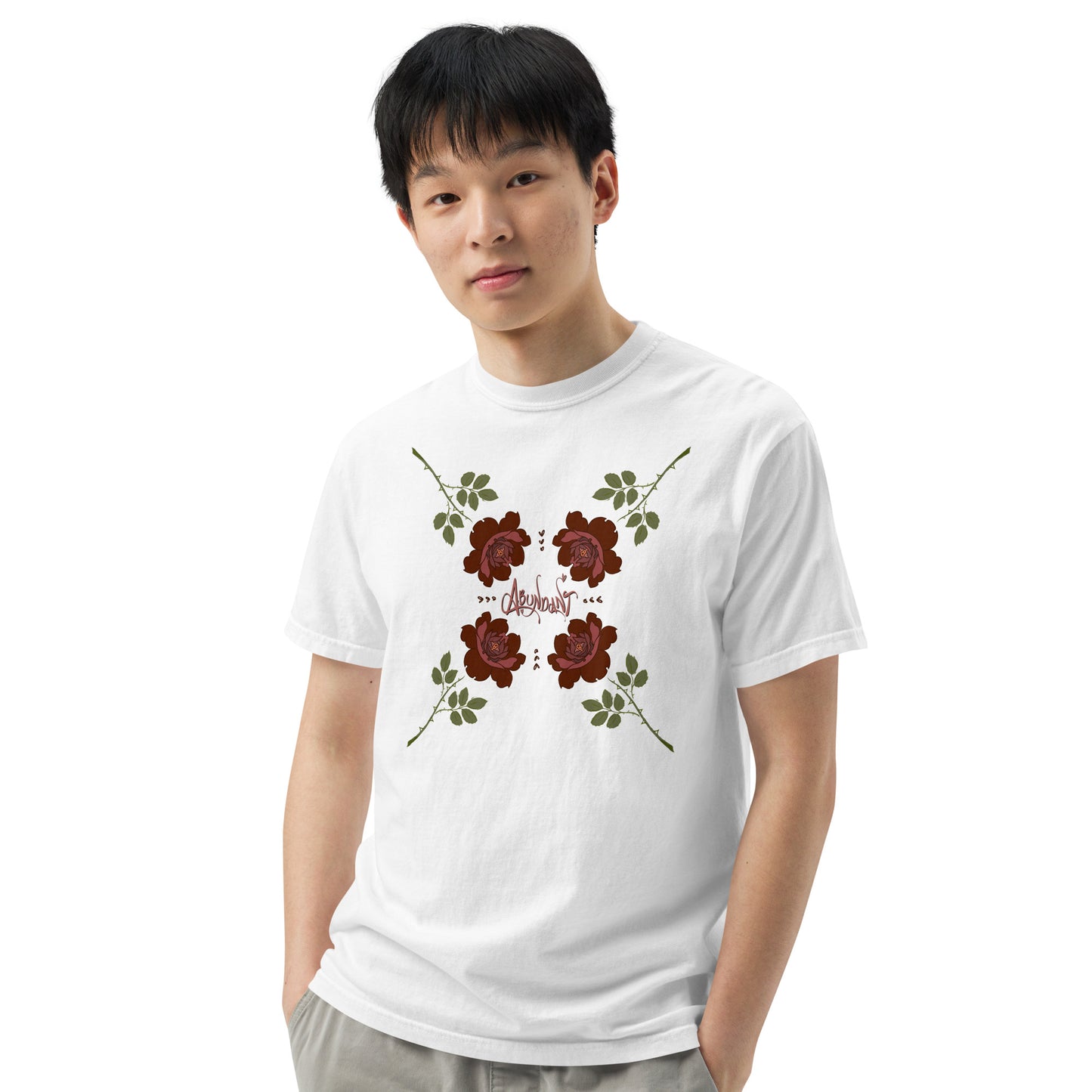 "Abundant Roses" Cotton T-shirt