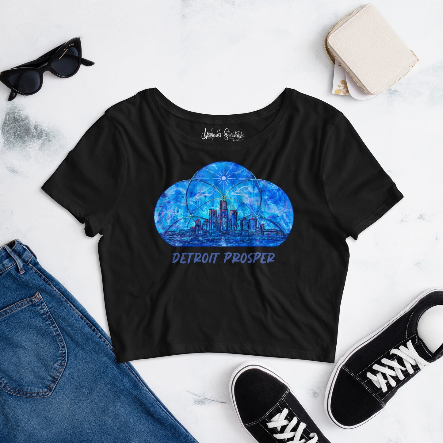 "Detroit Prosper" Crop Tee