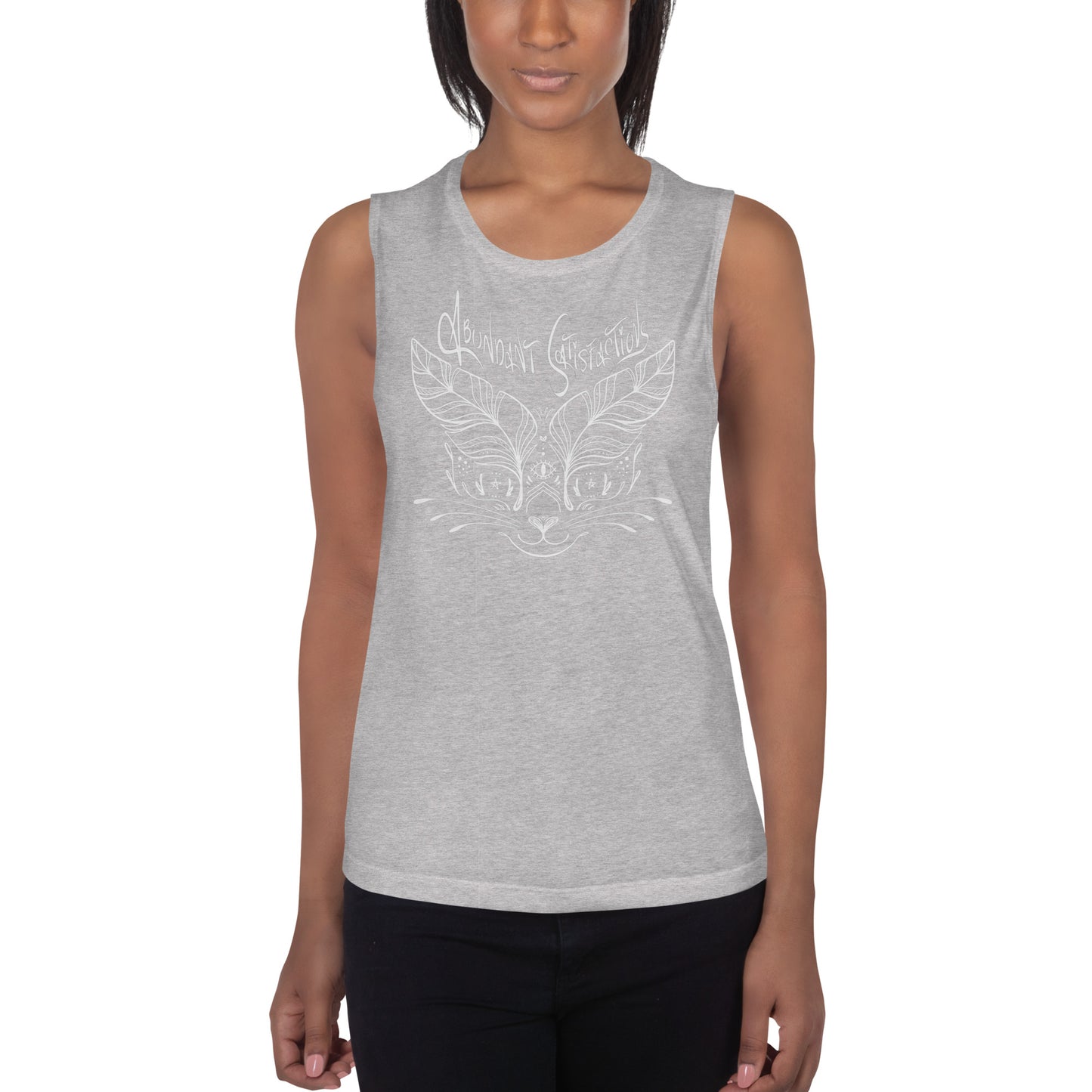 Abundant Satisfactions Muscle Tank (white)