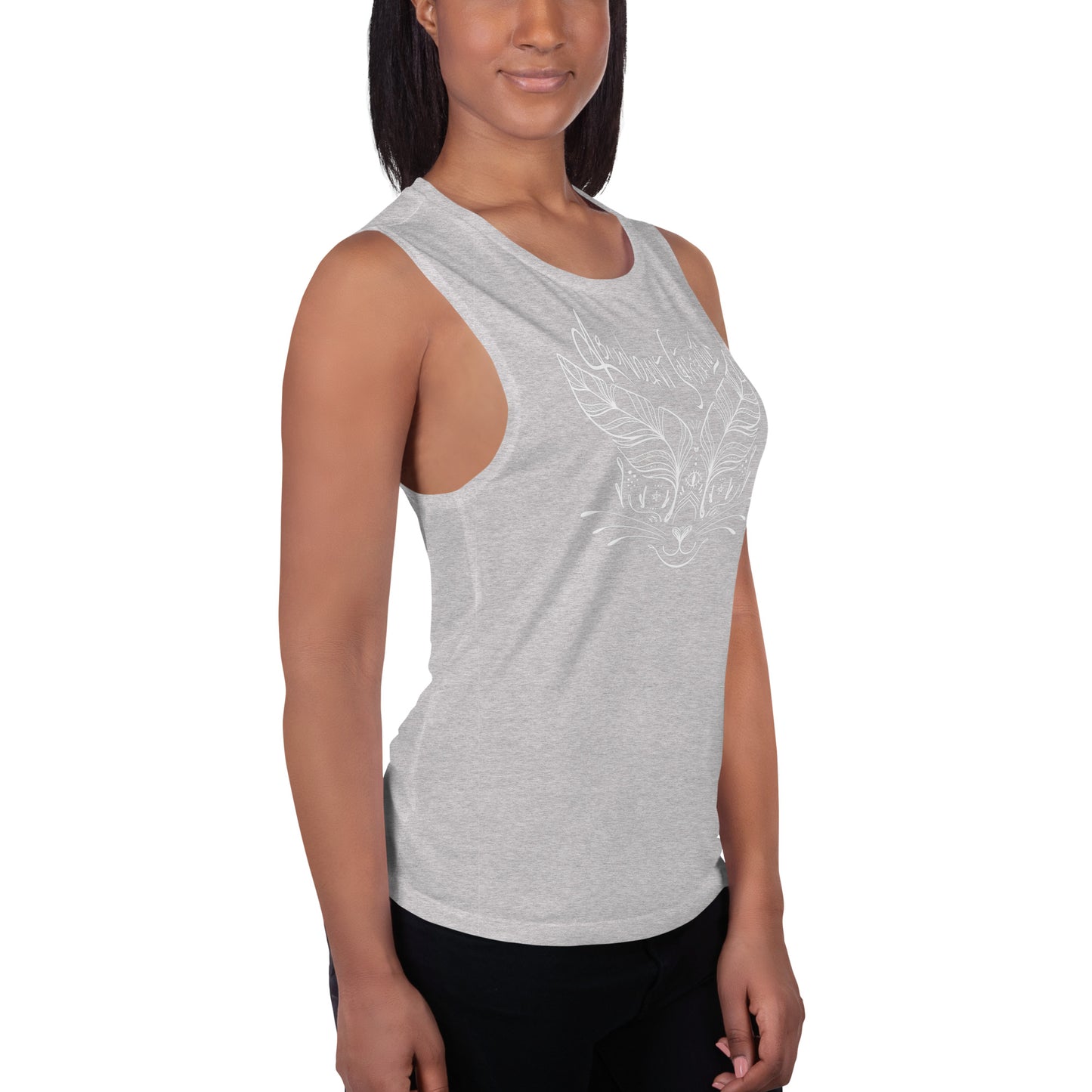 Abundant Satisfactions Muscle Tank (white)