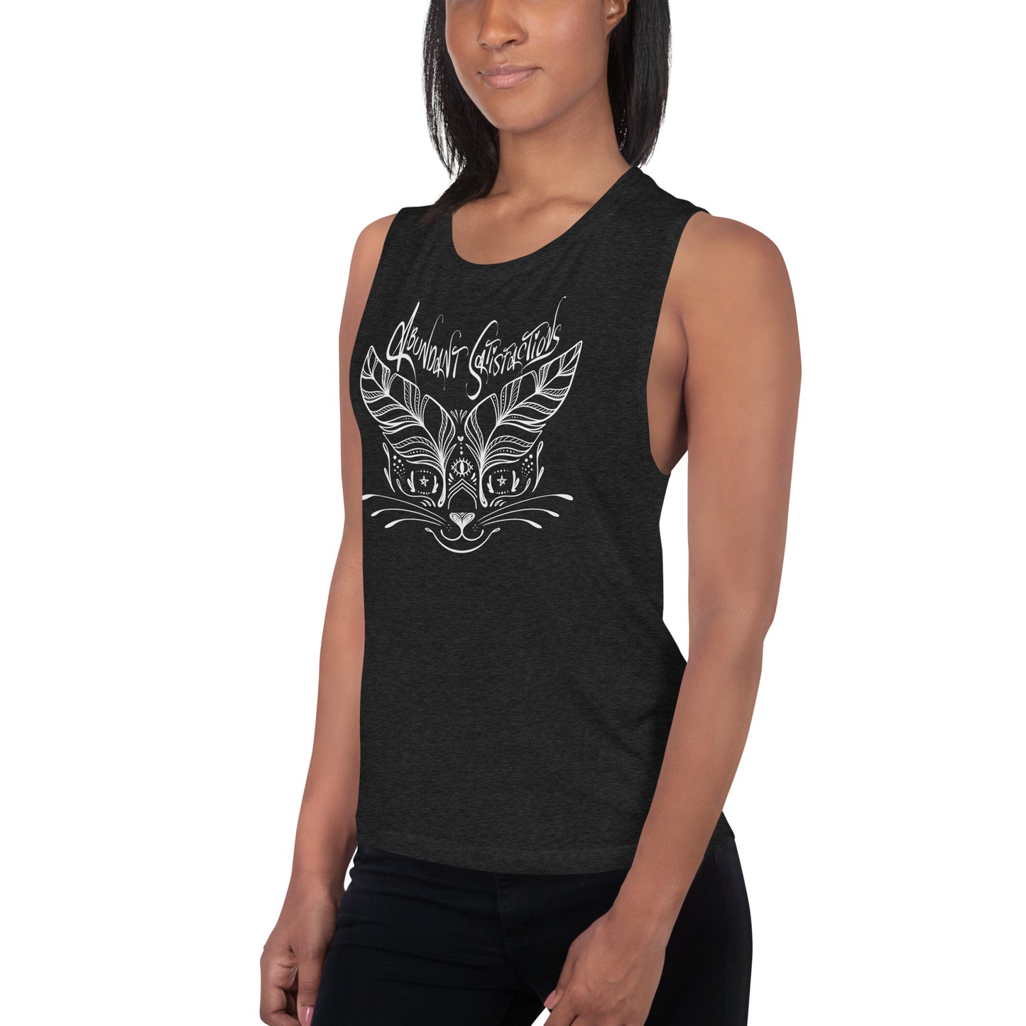Abundant Satisfactions Muscle Tank (white)