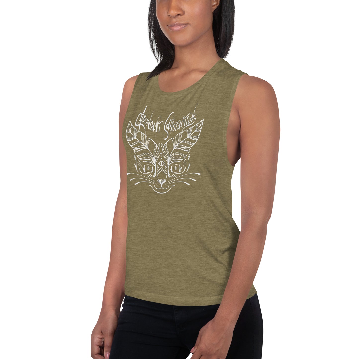 Abundant Satisfactions Muscle Tank (white)