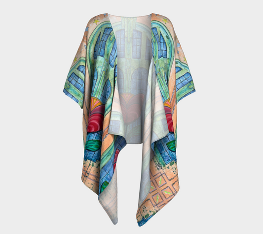 "The Tower" Drape Kimono