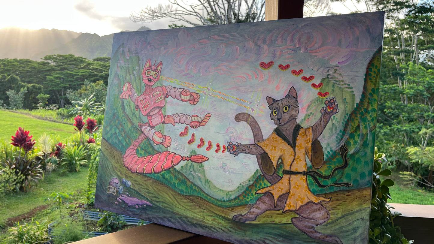 Yoshima Battles the Pink Robot - Fine Art Prints