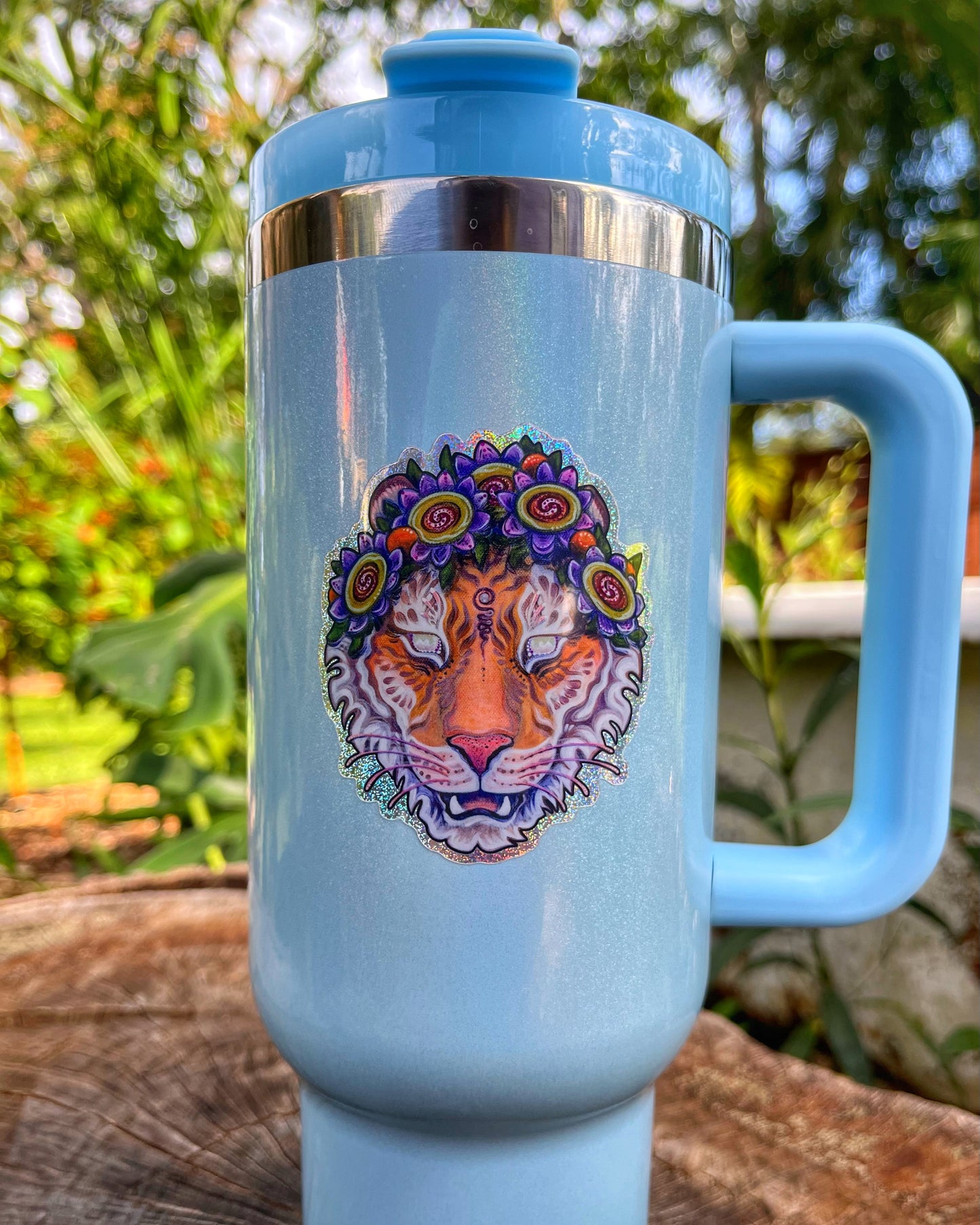 "Tiger Portal" Face, Glitter Sticker