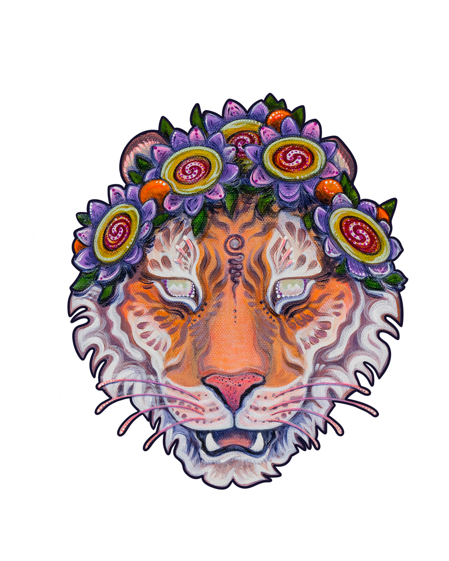 "Tiger Portal" Face, Glitter Sticker