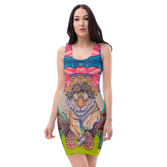 "Tiger Portal" Fitted Dress